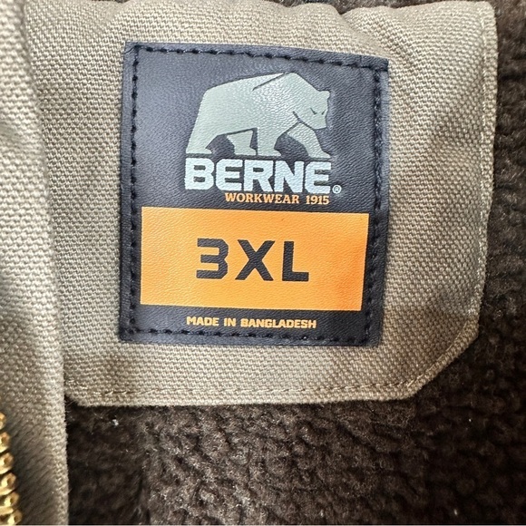 Berne outdoor chore Jacket coat Mens size 3XL Workwear Hooded Regular Fit Beige - Picture 6 of 12